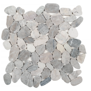 Grey Pebble Sliced Mosaic - stone tile